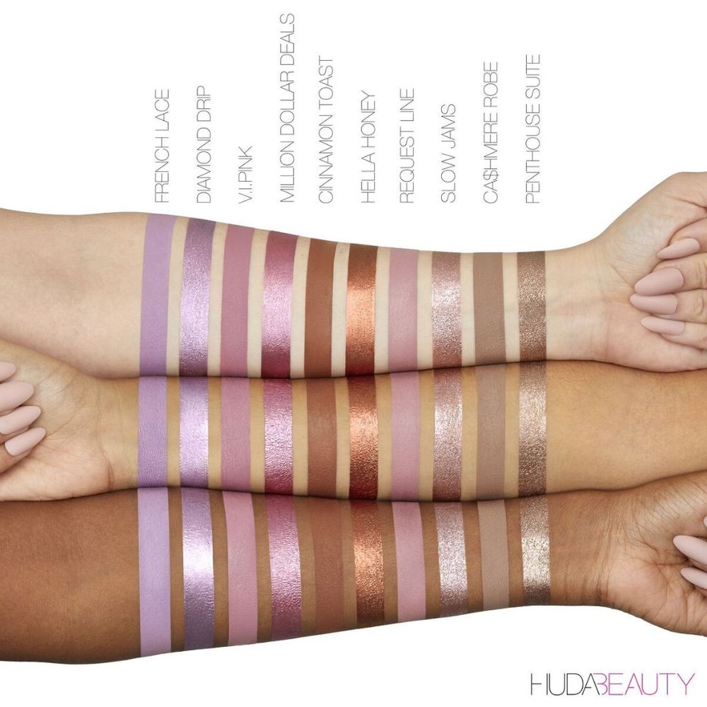 Huda Beauty Matte & Metal Melted Eyeshadow in VI Pink & Million Dollar Deals